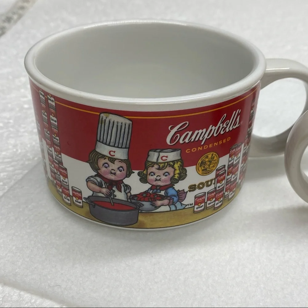 Campbell soup co. Soup cups 1998 by West wood Campbell Soup Kids Cups Set of 2